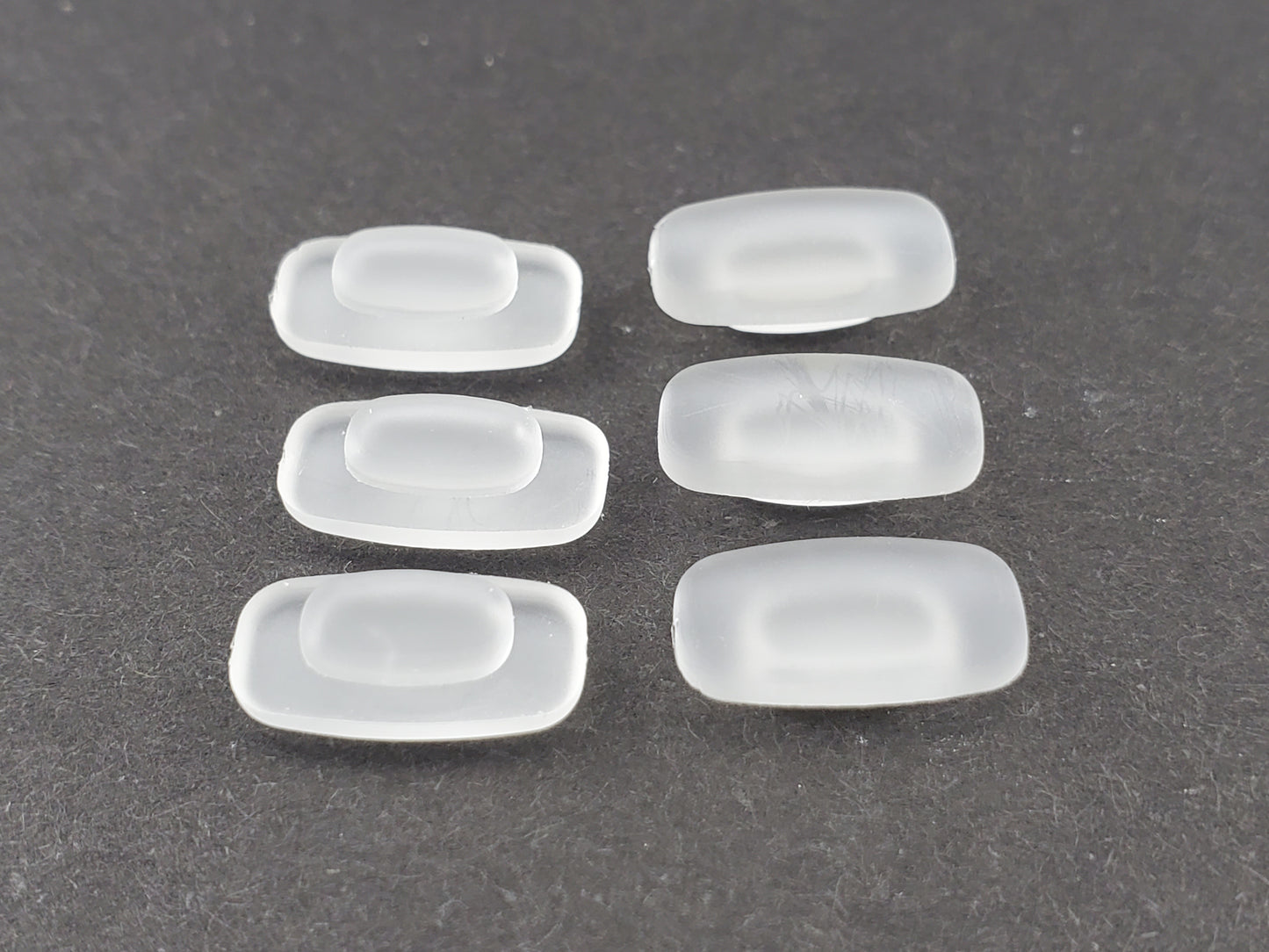 LMP Optical Supply Frosted 13mm Universal Rectangular Push-in Nose Pads Eyeglasses & Sunglasses